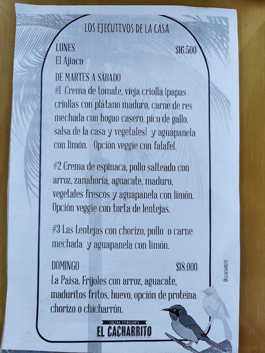 Menu La Casa De El Cacharrito-2